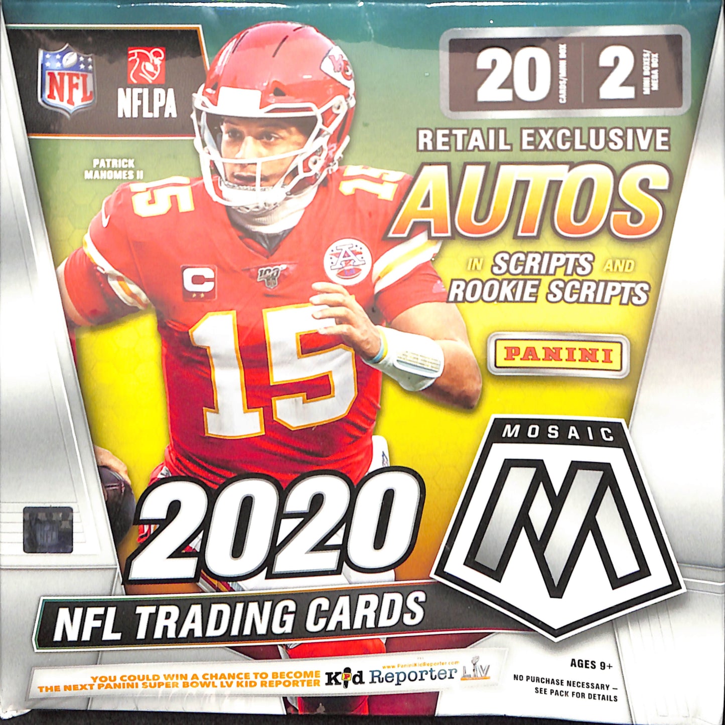 2020 Panini Mosaic NFL Mega Box ((Pink Fluorescent or Reactive Blue) - Football - Sealed Wax