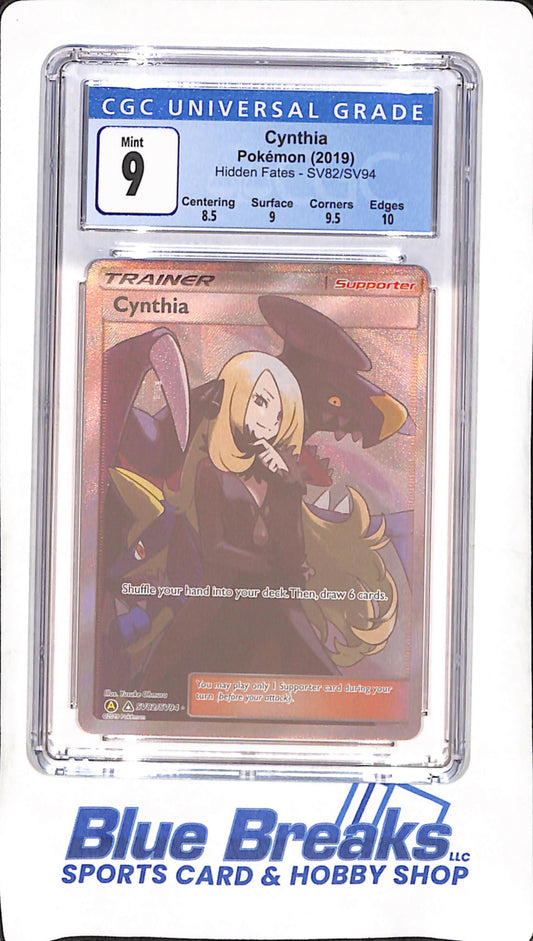 2019 Pokemon - Cynthia - Hidden Fates - CGC 9 - #SV82/SV94