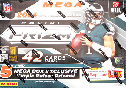 2024 Panini Prizm NFL Hobby Mega Box - Football - Purple Pulsar Prizms - Sealed Wax