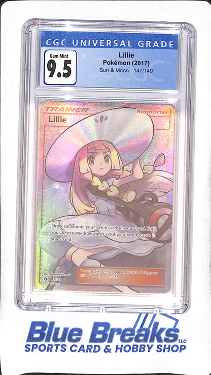 2017 Pokemon - Lillie - Sun & Moon - CGC 9.5 - #147/149