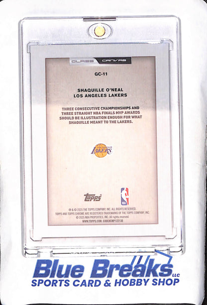 2025 Topps Chrome Basketball - Shaquille O'Neal - Glass Canvas - Los Angeles Lakers - Basketball - #GC-11
