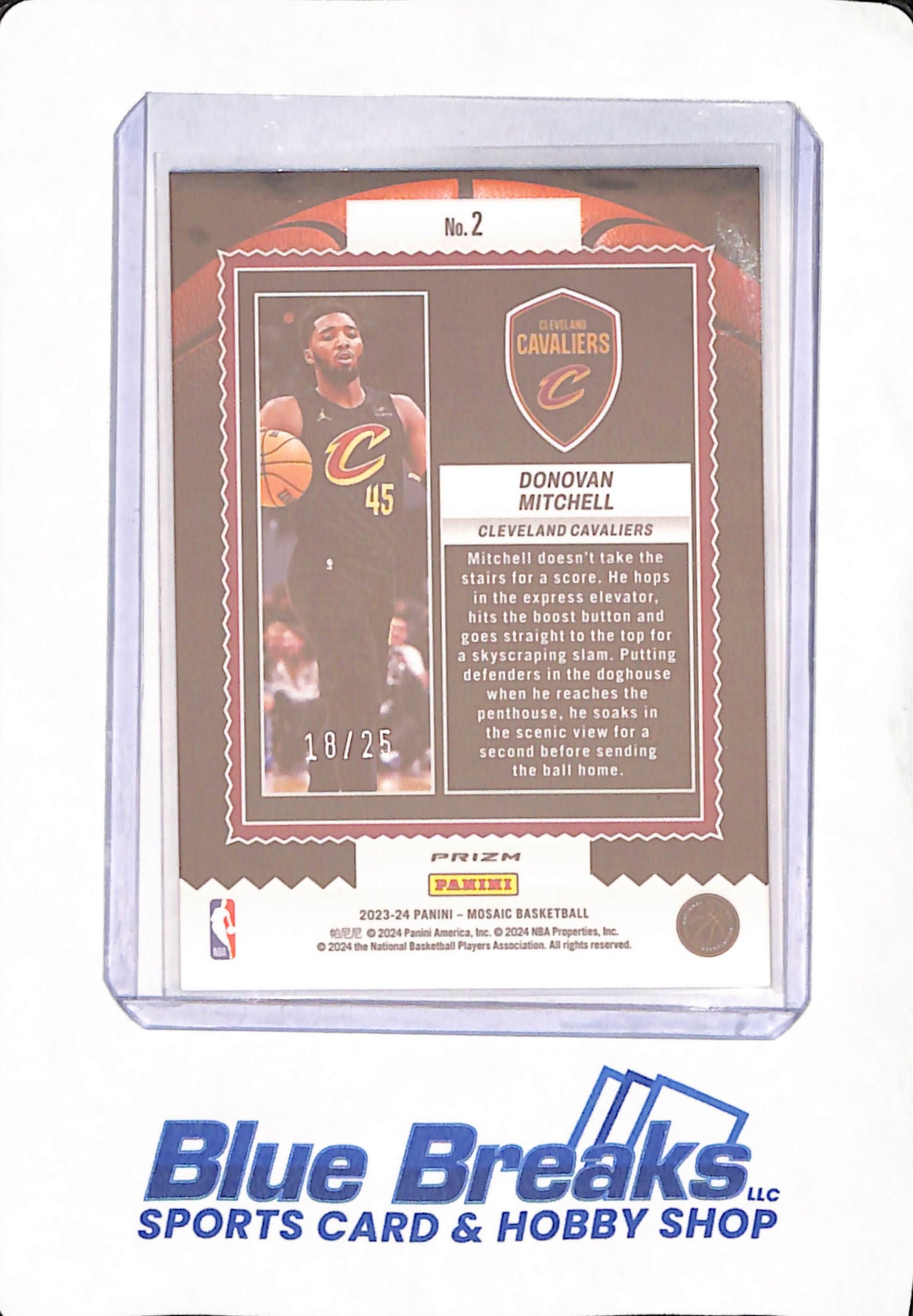 2023 Panini Mosaic - Donovan Mitchell - Basketball - Cleveland Cavaliers - Jam Masters - 18/25 - #2