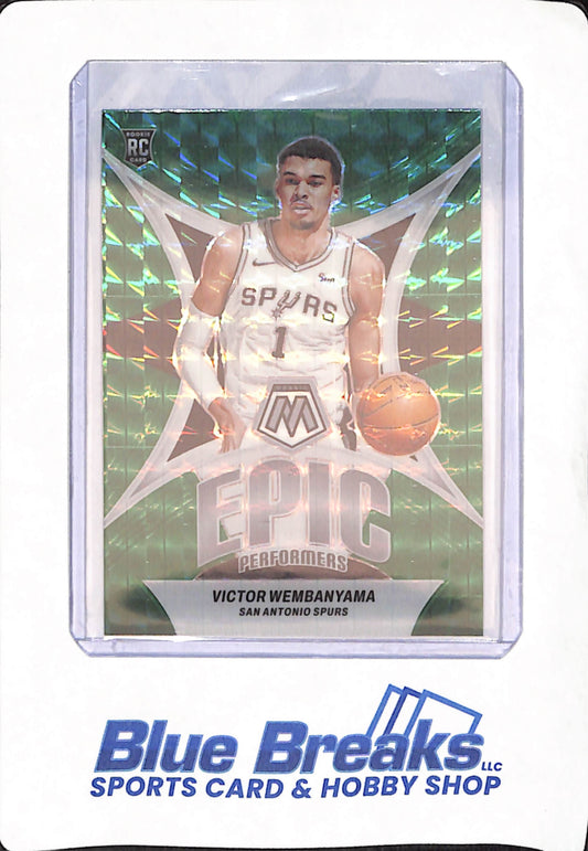2023-24 Panini Mosaic - Victor Wembanyama - Basketball - San Antonio Spurs - Green - RC -Epic Performers - #12