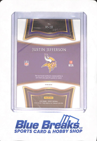 2020 Panini Select - Justin Jefferson - Football - Minnesota Vikings - Relic - RC - Red - #RS-JJE