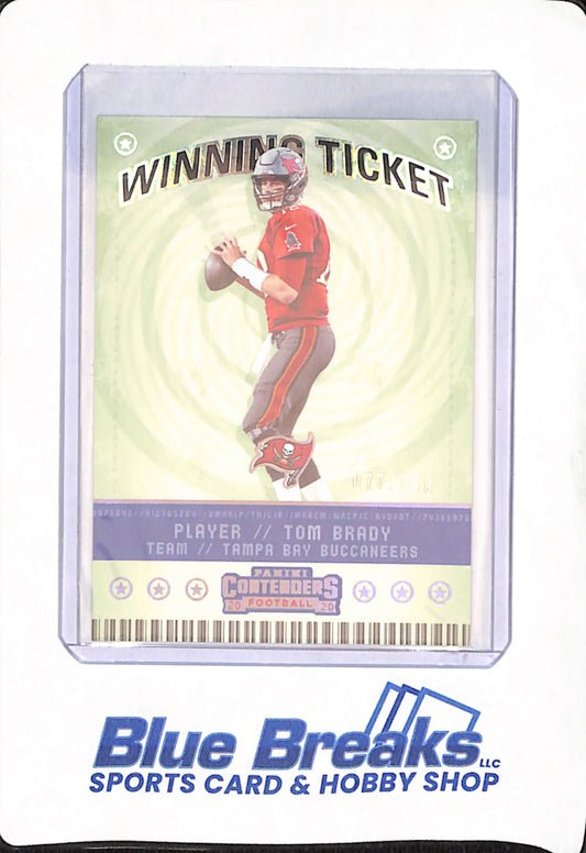 2020 Panini Contenders - Tom Brady - Football - Tampa Bay Buccaneers - Winning Ticket - 77/149 - #WT3