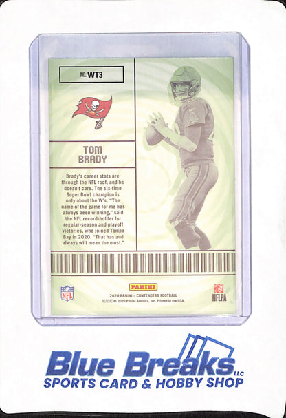 2020 Panini Contenders - Tom Brady - Football - Tampa Bay Buccaneers - Winning Ticket - 77/149 - #WT3