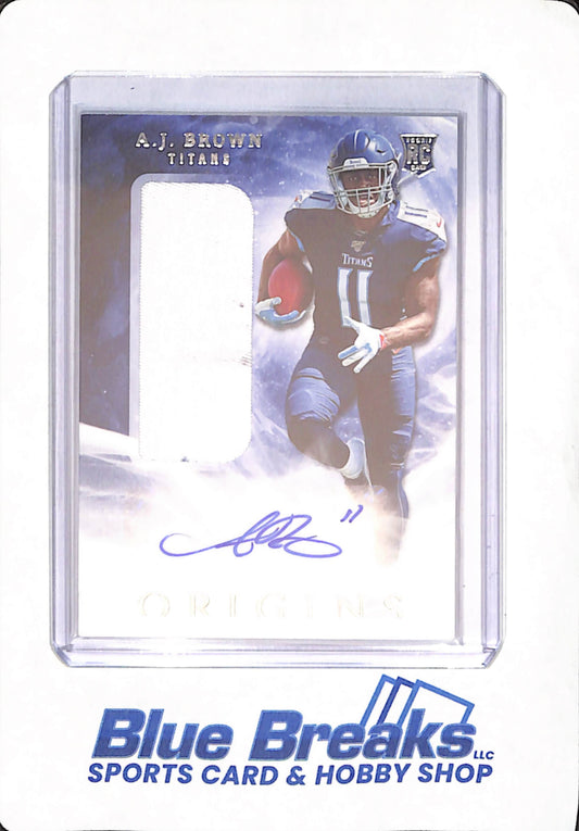 2019 Panini Origins - A.J. Brown - Football - Tennessee Titans - Autograph - Relic - RC - #114