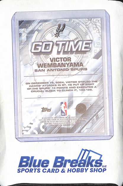 2025 Topps Chrome - Victor Wembanyama - Go Time - 63/150 - San Antonio Spurs - Basketball - #GT-11