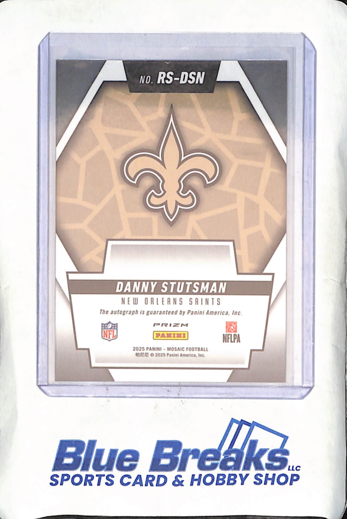 2025 Panini Mosaic - Danny Stutsman - Rookie Scripts Autograph - New Orlean Saints - RC - Football - #RS-DSN