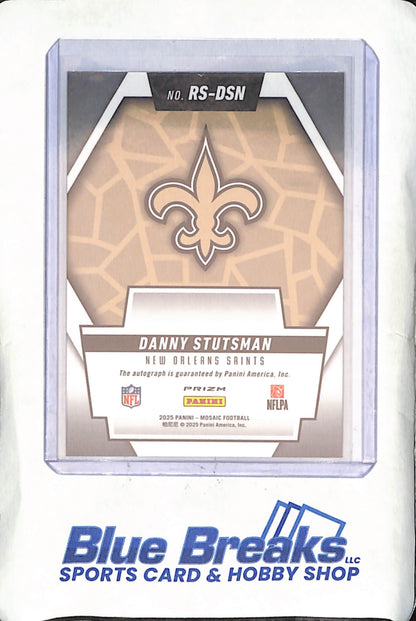 2025 Panini Mosaic - Danny Stutsman - Rookie Scripts Autograph - New Orlean Saints - RC - Football - #RS-DSN