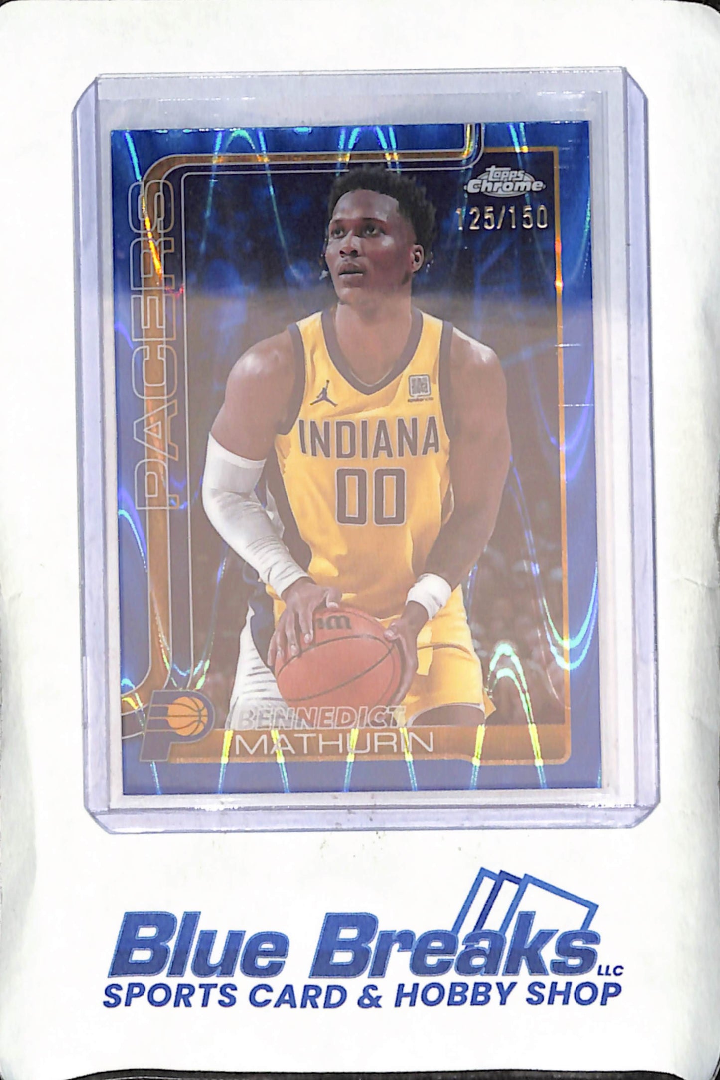 2025 Topps Chrome - Bennedict Mathurin - Blue Raywave - 125/150 - Indiana Pacers - Basketball - #93