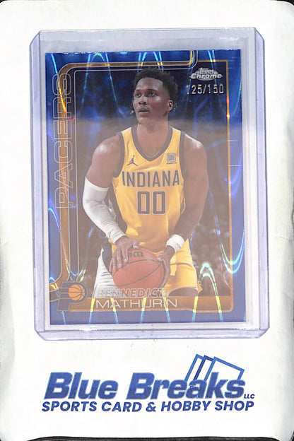 2025 Topps Chrome - Bennedict Mathurin - Blue Raywave - 125/150 - Indiana Pacers - Basketball - #93