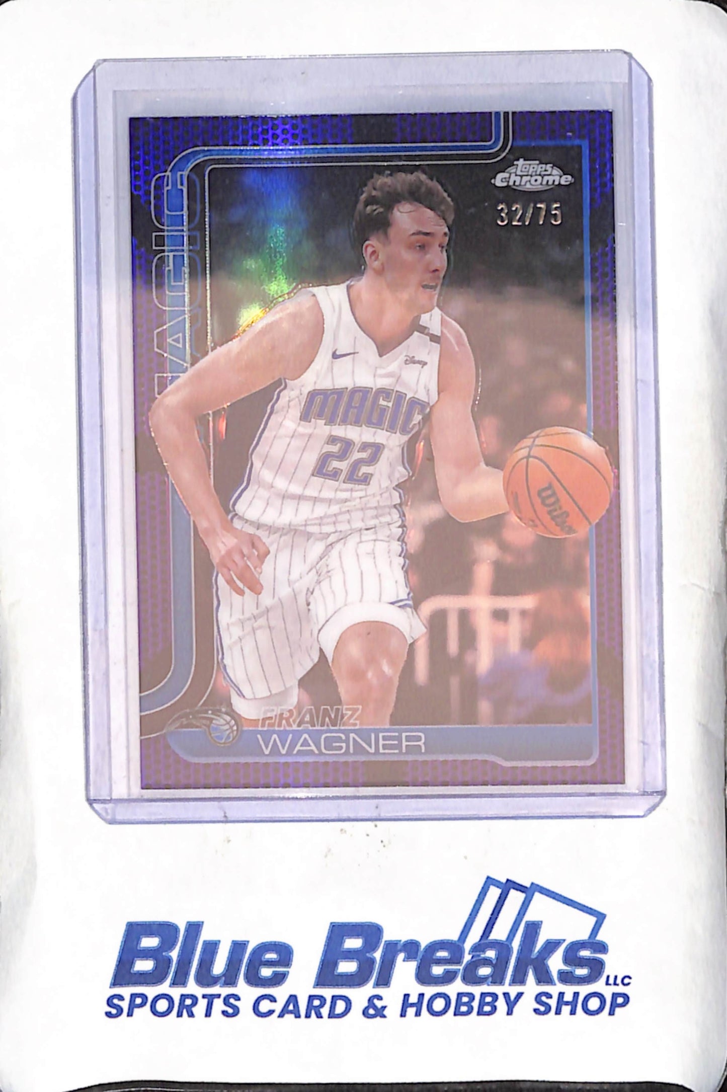 2025 Topps Chrome - Franz Wagner - Purple Chrome - 32/75 - Orlando Magic - Basketball - #116