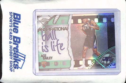 2025 Topps Chrome - Ace Bailey - Inspirational - RC - 96/199 - Utah Jazz - Basketball - #IP-20