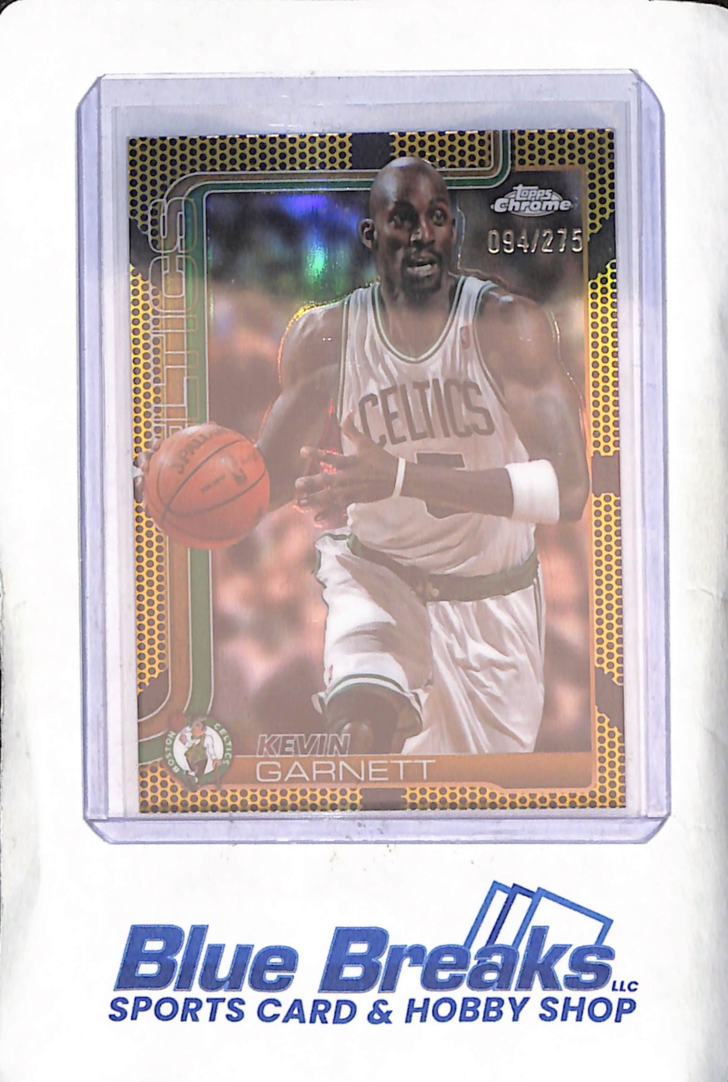 2025 Topps Chrome - Kevin Garnett - Yellow Basketball Border - 94/275 - Boston Celtics - Basketball - #247