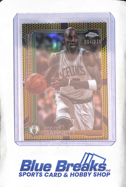 2025 Topps Chrome - Kevin Garnett - Yellow Basketball Border - 94/275 - Boston Celtics - Basketball - #247