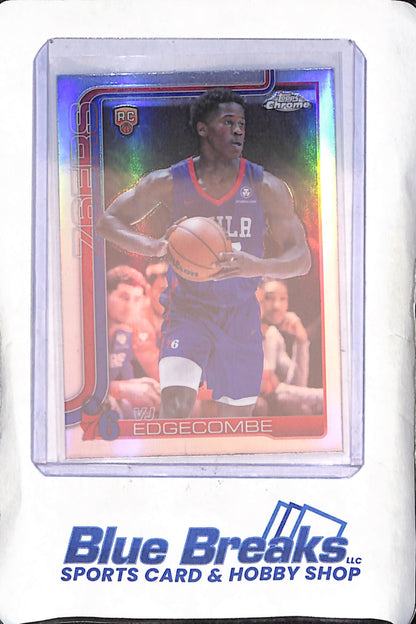 2025 Topps Chrome - VJ Edgecombe - RC Refractor -  Philadelphia 76ers - Basketball - #253