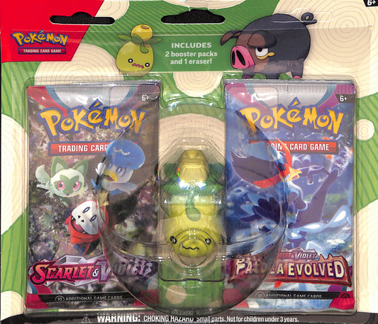 2023 POKEMON BACK TO SCHOOL ERASER BLISTER PACK - Sealed Wax