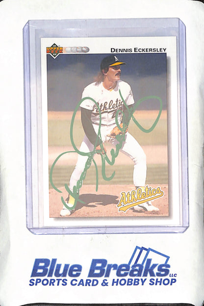 1991 Upper Deck - Dennis Eckersley - In Person Autograph - Oakland Athletics - Baseball - #331