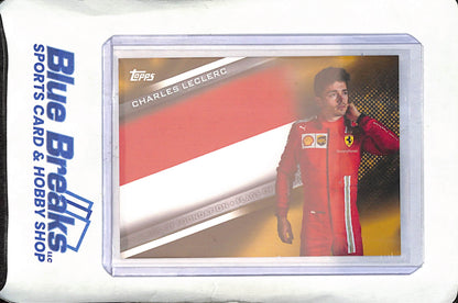 2021 Topps F1 - Charles LeClerc - Gold - 26/50 - Flags of Foundation - Scuderia Ferrari - Formula One  - #FF-CL