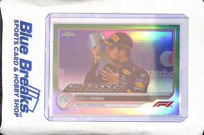 2022 Topps Chrome - Sergio Perez - Grand Prix Winners - Green - 76/99 - Red Bull Racing Honda - #156