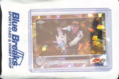 2021 Topps Chrome Sapphire F1 - Esteban Ocon - Grand Prix Winners - 8/50 - Gold - BWT Alpine F1 Team - Formula One - #161