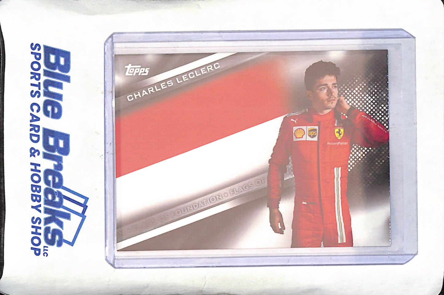 2021 Topps F1 - Charles LeClerc - Flags of Foundation - Scuderia Ferrari - #FF-CL