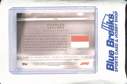 2021 Topps F1 - Charles LeClerc - Flags of Foundation - Scuderia Ferrari - #FF-CL