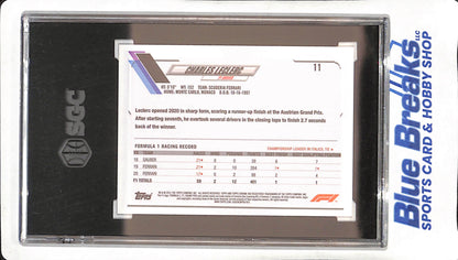 2021 Topps Chrome F1 - Charles LeClerc - Black & White Raywave Refractor - SGC 9 - Scuderia Ferrari - Formula One - #11