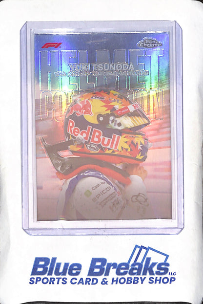 2024 Topps Chrome F1 - Yuki Tsunoda - Helmet Collection - Visa Cash App RB Formula A One Team - Formula One - #HC-13