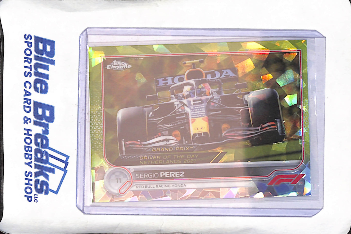 2022 Topps Chrome Sapphire - Sergio Perez - Chartreuse - 176/199 - Red Bull Racing Team - Formula One - #184