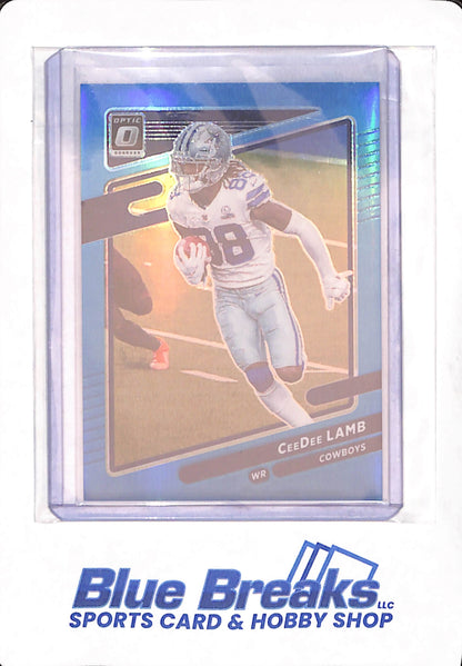2021 Panini Donruss Optic - CeeDee Lamb - Football - Dallas Cowboys - Prizm - Light Blue - 29/299 - #20