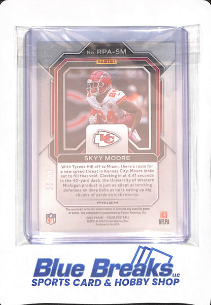 2022 Panini Prizm - Skyy Moore - Football - Kansas City Chiefs - # RPA-SM - 58/99 - Rookie - Relic