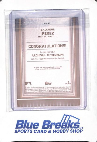 2023 Topps Museum Collection - Salvador Perez - Baseball - Kansas City Chiefs - 3/199 - Autographed