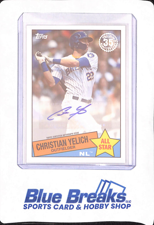 2020 Topps - Christian Yelich - Baseball - Milwaukee Brewers - 35th Anniversary - Autographed
