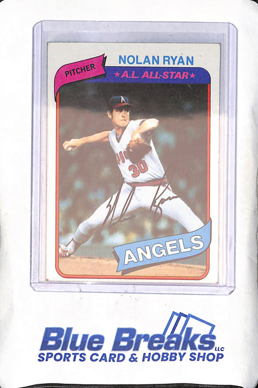 1980 Topps - Nolan Ryan - AL All-Star - California Angels - Baseball - #580