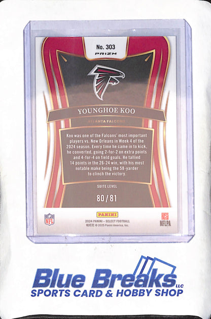 2024 Panini Select - Younghoe Koo - Dragon Scale - 80/81 - Atlanta Falcons - Football - #303