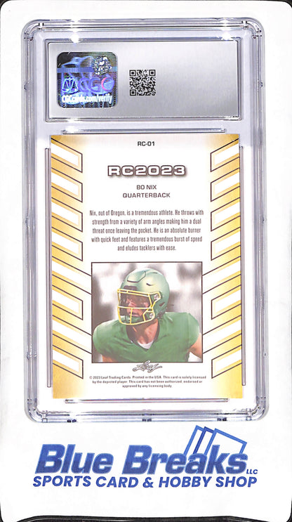 2023 Leaf Special Release - Bo Nix - RC - CGC 10 - Football - #RC-01