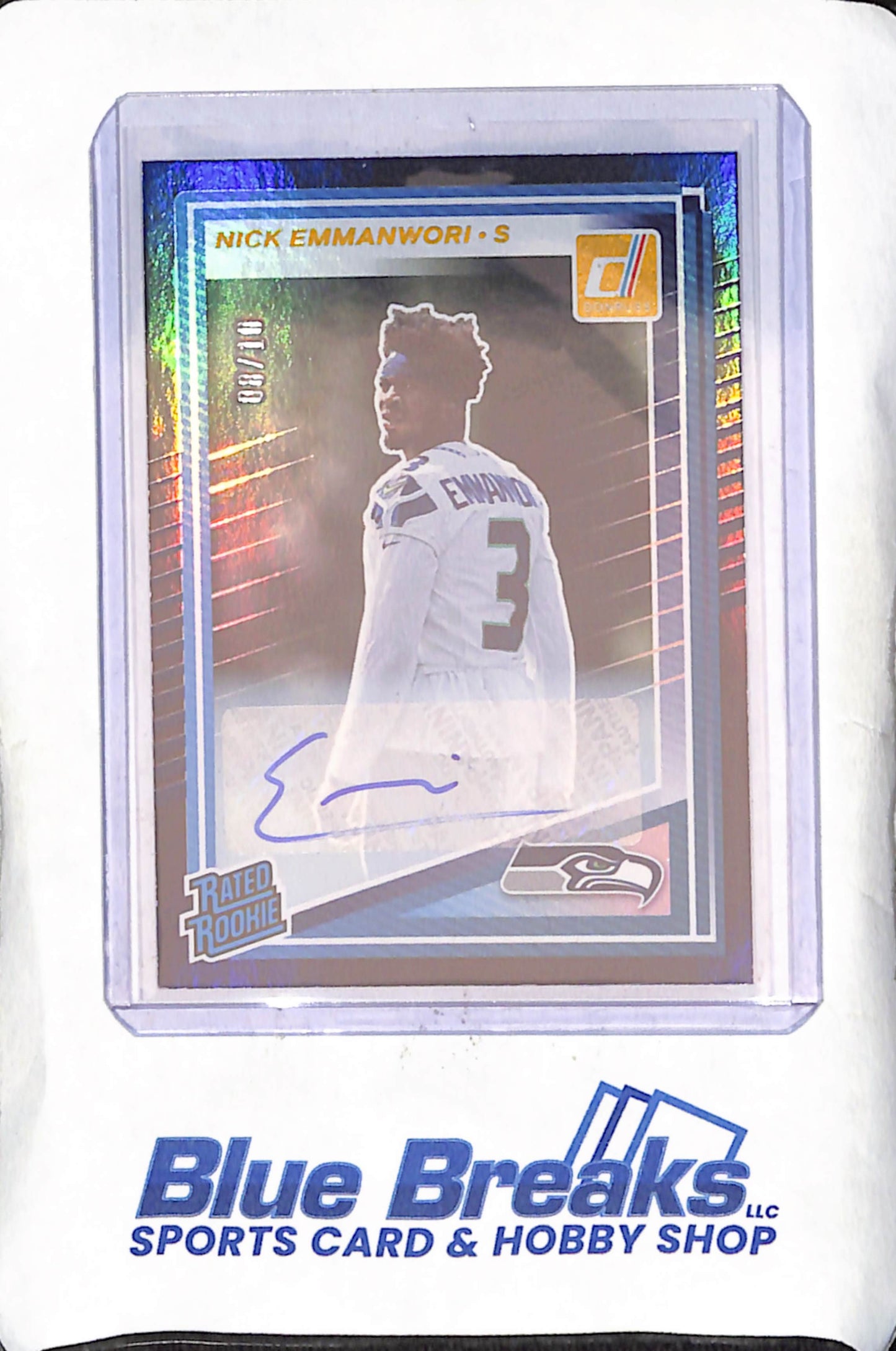 2025 Panini Donruss - Nick Emmanwori - Autograph - Rated Rookie - 8/10 - Seattle Seahawks - Football - #348