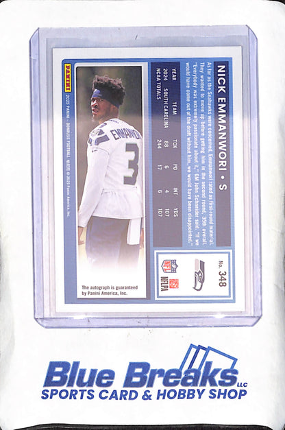 2025 Panini Donruss - Nick Emmanwori - Autograph - Rated Rookie - 8/10 - Seattle Seahawks - Football - #348