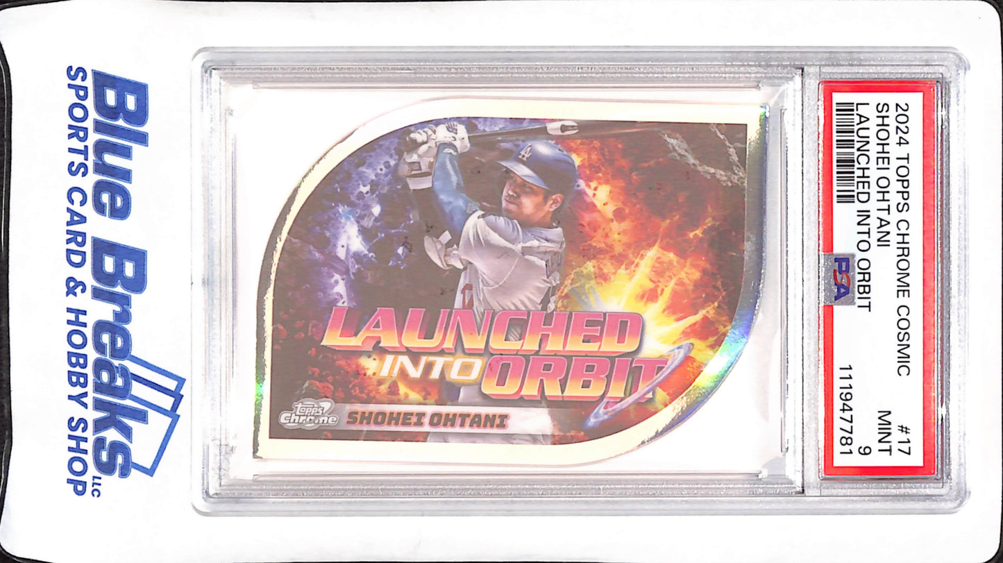 2024 Topps Chrome Cosmic - Shohei Ohtani - Launched into Orbit - Diecut - PSA 9 - Los Angeles Dodgers - Baseball - #17