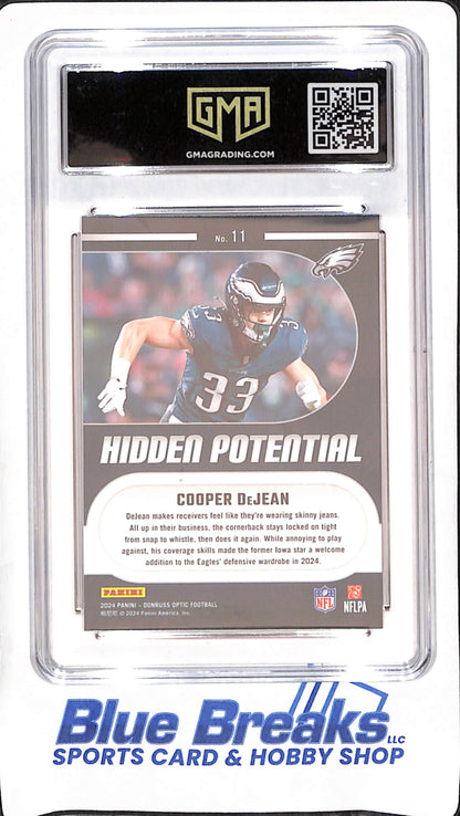 2024 Donruss Optic - Cooper DeJean - Hidden Potential - RC - GMA 10 - Philadelphia Eagles - Football - #11