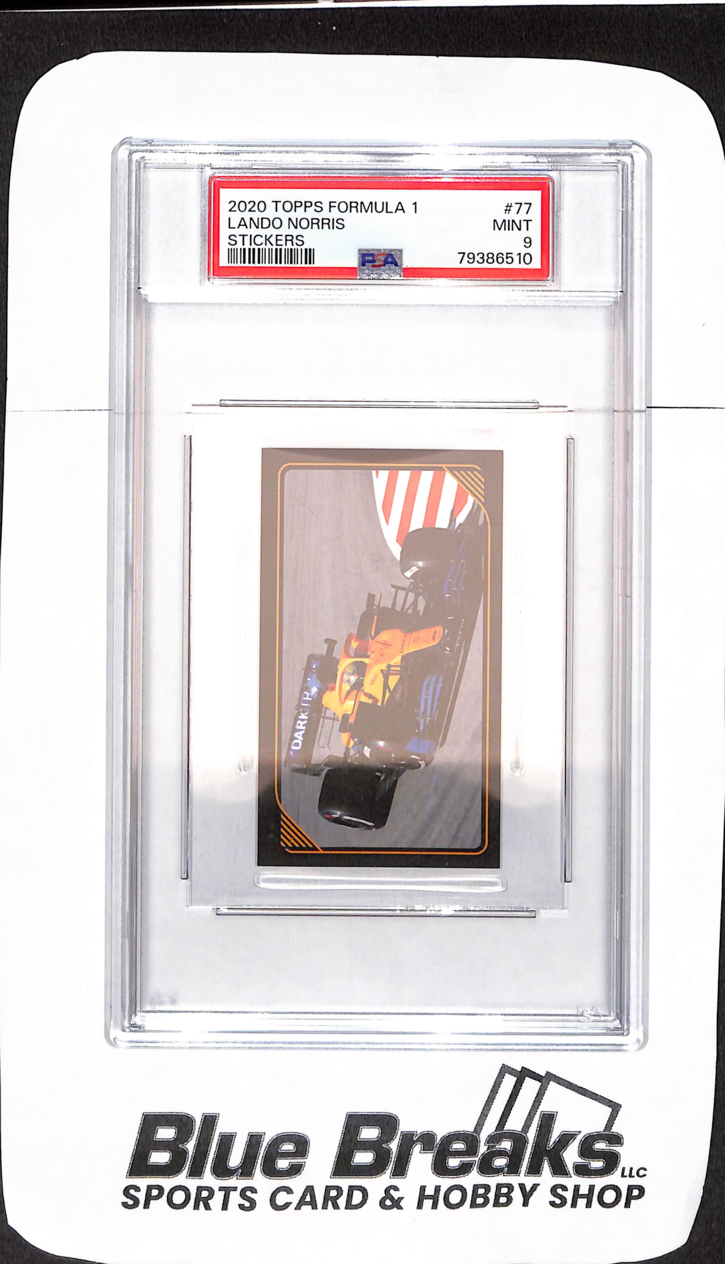 2020 Topps Formula 1 - Lando Norris - Stickers - PSA 9 - McLaren - Formula One - #77