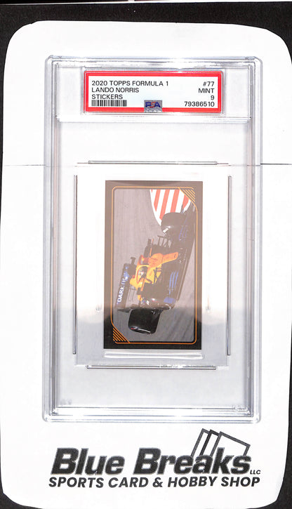 2020 Topps Formula 1 - Lando Norris - Stickers - PSA 9 - McLaren - Formula One - #77