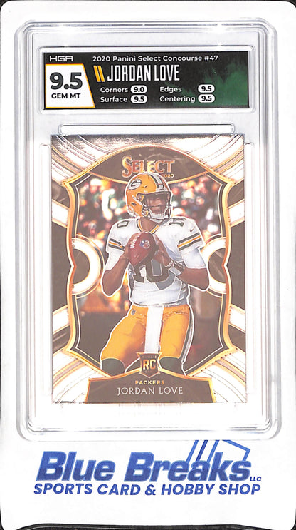 2020 Panini Select - Jordan Love - Concourse - HGA 9.5 - Green bay Packers - Football - #47