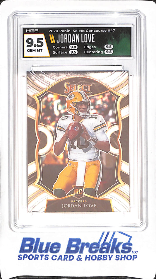 2020 Panini Select - Jordan Love - Concourse - HGA 9.5 - Green bay Packers - Football - #47