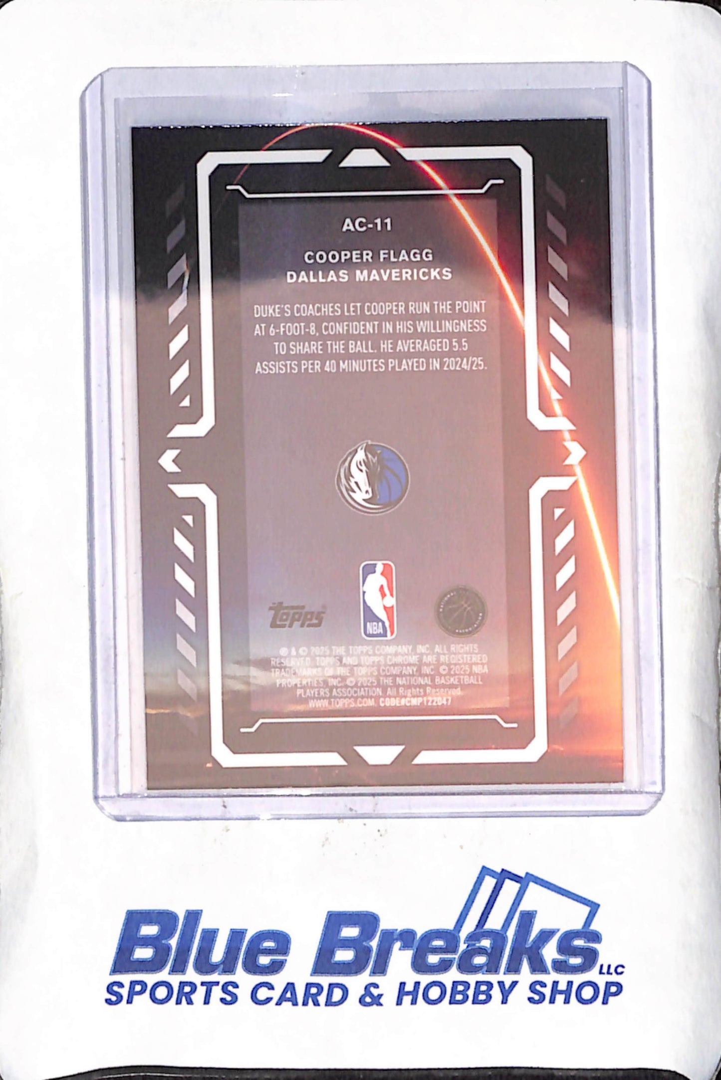 2025 Topps Chrome - Cooper Flagg - Activators - RC - Dallas Mavericks - Basketball - #AC-11