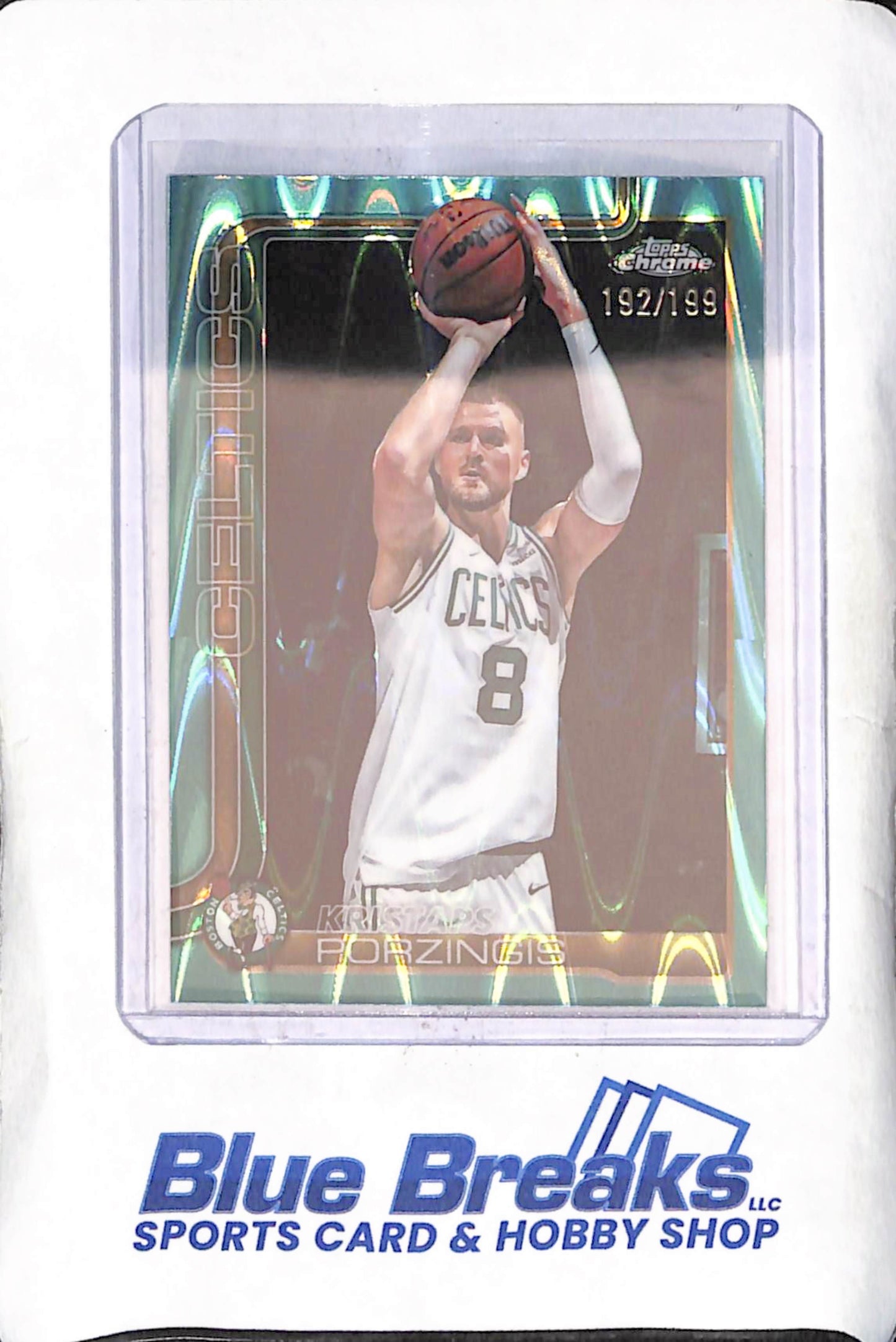 2025 Topps Chrome - Kristaps Porzingis - Teal RayWave - 192/199 - Boston Celtics - Basketball - #41