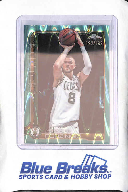 2025 Topps Chrome - Kristaps Porzingis - Teal RayWave - 192/199 - Boston Celtics - Basketball - #41
