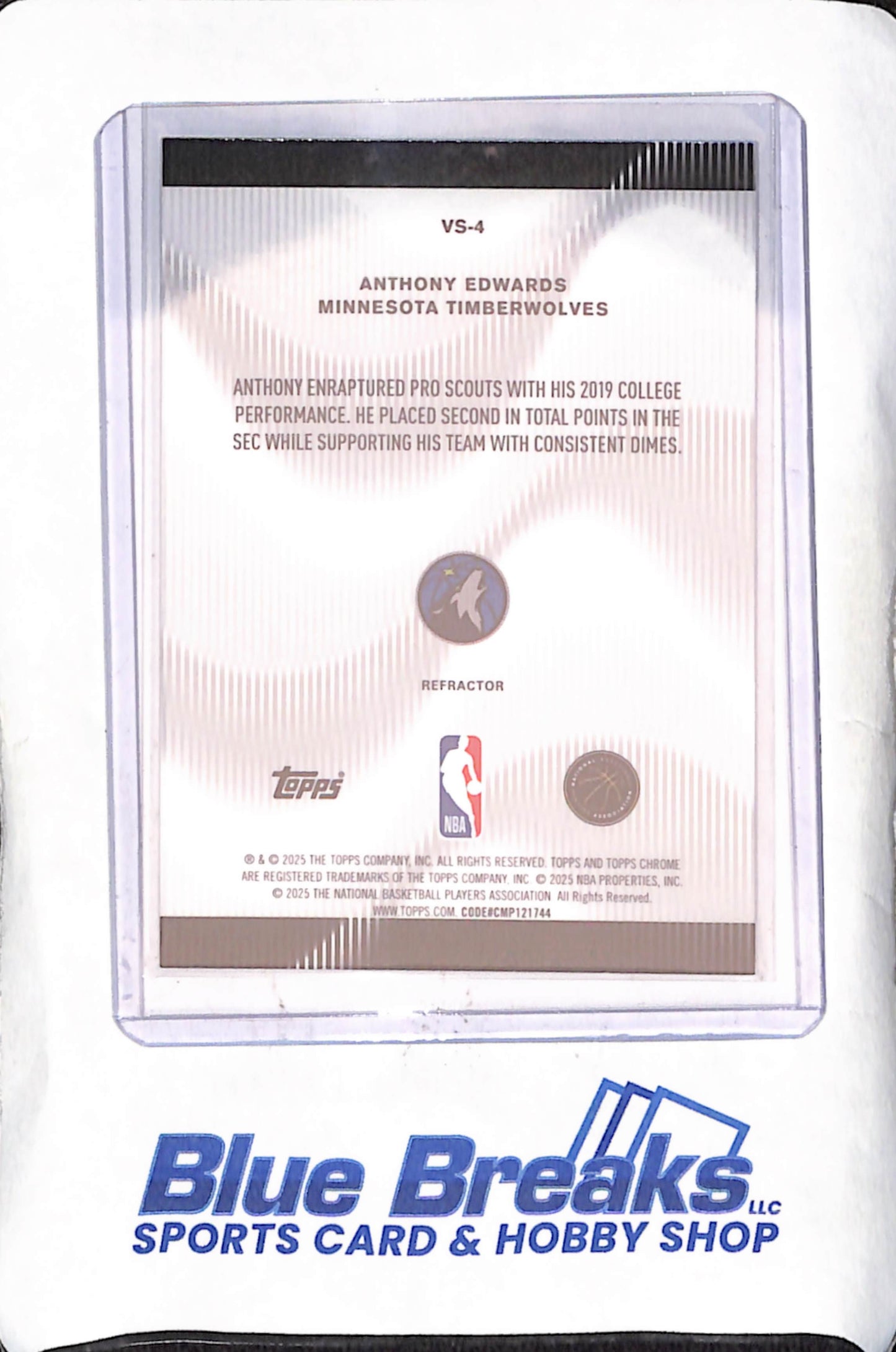 2025 Topps Chrome - Anthony Edwards - Voices - Minnesota Timberwolves - Basketball - #VS-4